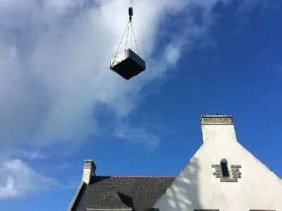 Installation d'un autre spa Bjørgan Full option dans le Finistère, autre vue du chantier