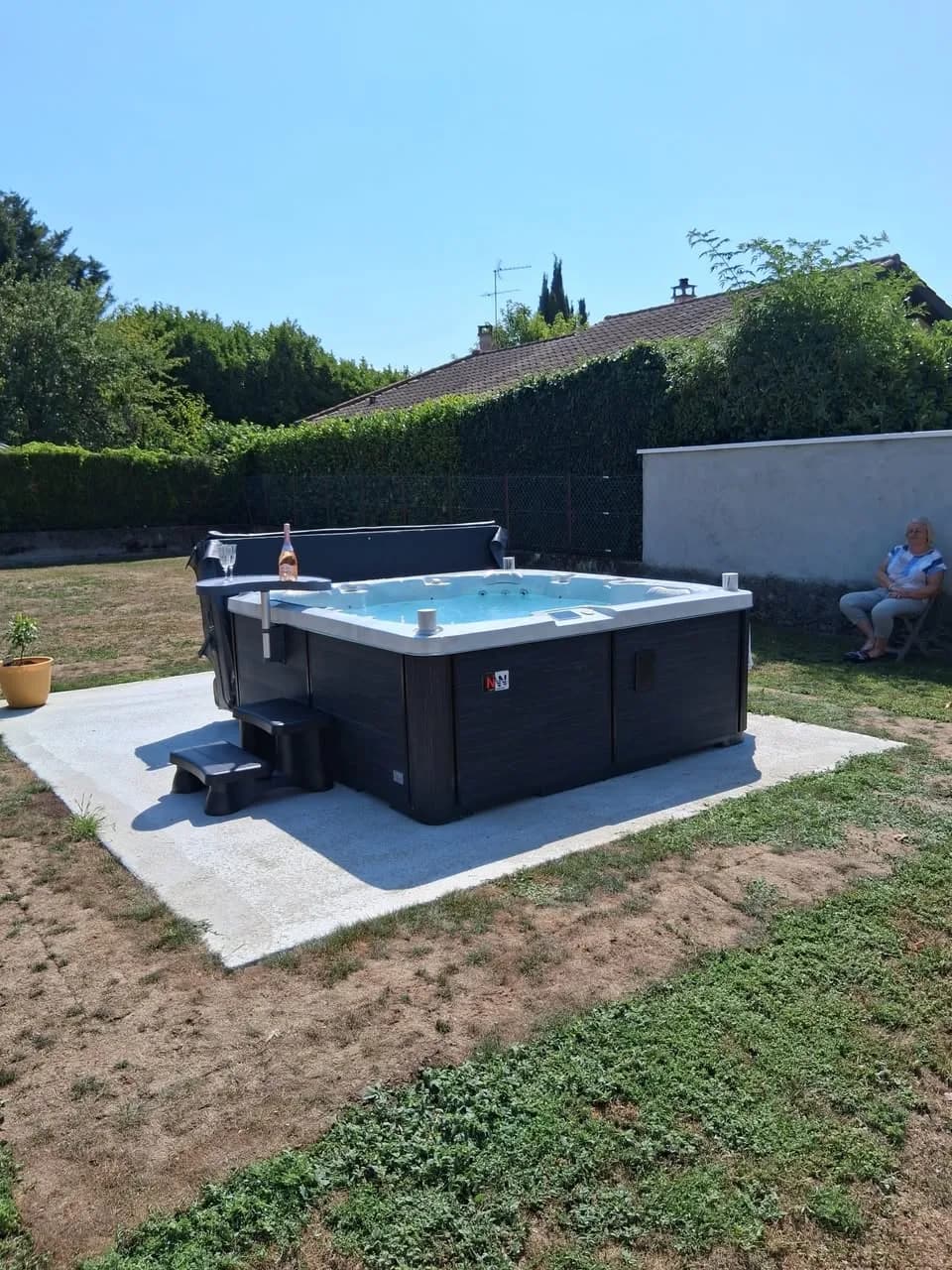 Installation d'un autre spa Sølveijg Full option, autre vue du chantier