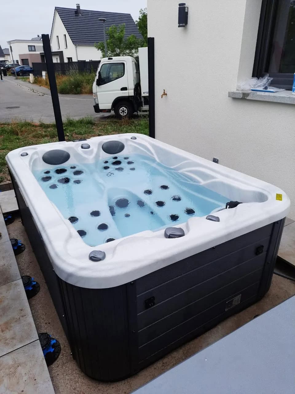Installation d'un spa Apollon à Bantzenheim, autre vue du chantier