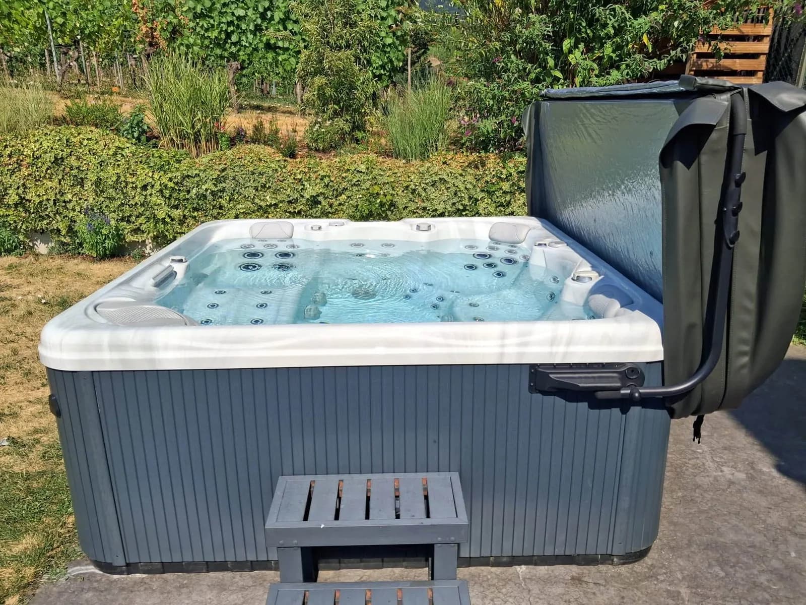 Installation d'un spa Athena à Niedermorschwihr, autre vue du chantier
