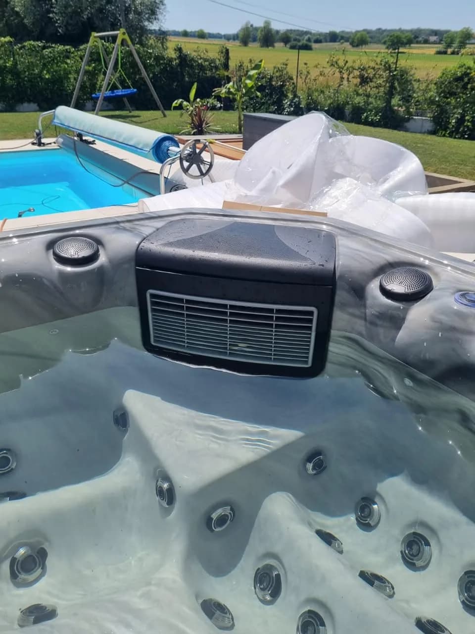 Installation d'un spa Barcelona Full option à Hundsbach, autre vue du chantier