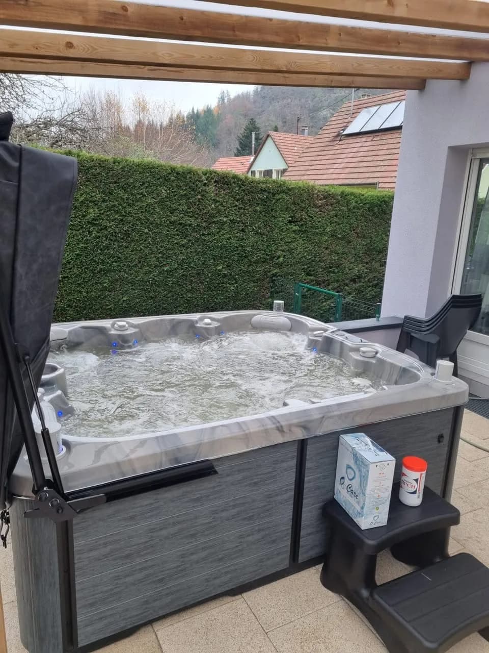 Installation d'un spa Bjørgan à Oderen, autre vue du chantier