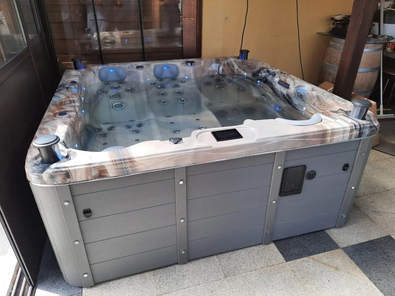 Installation d'un spa Burlington à Muespach, autre vue du chantier