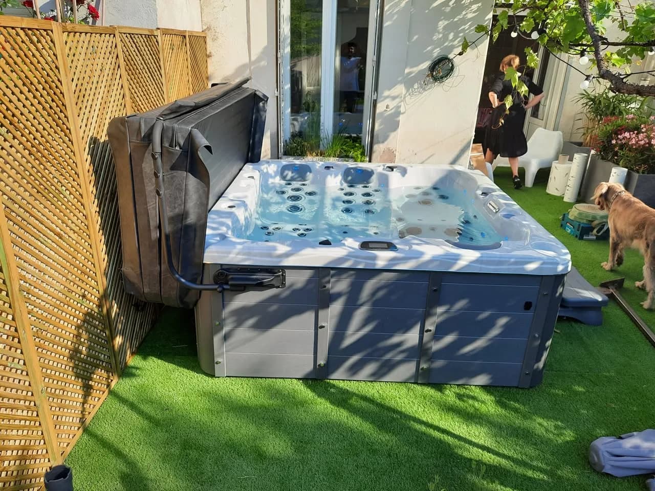 Installation d'un spa Burlington à Nancy, autre vue du chantier