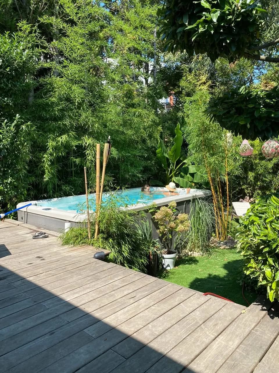 Installation d'un spa de nage à Colmar, autre vue du chantier