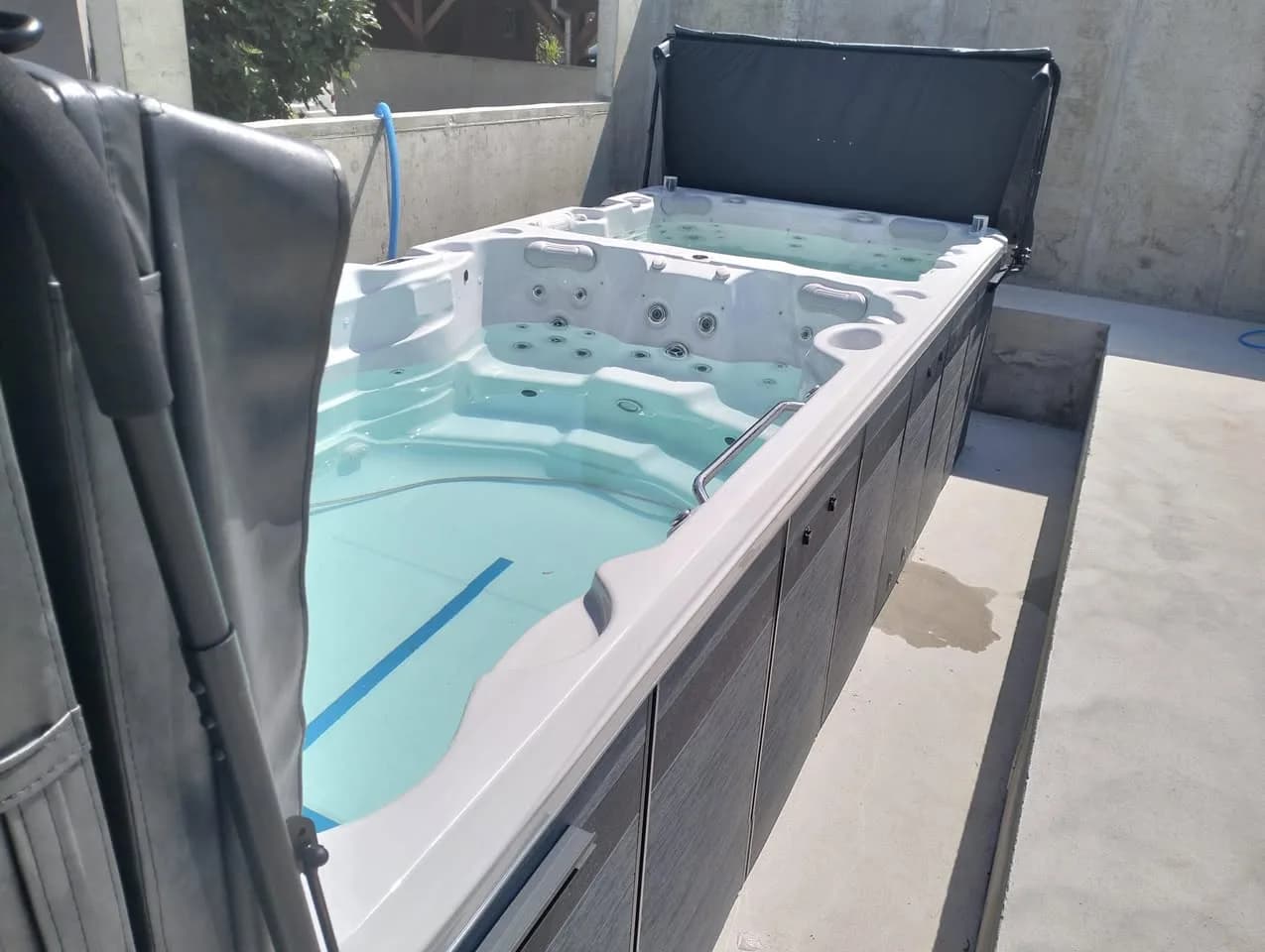 Installation d'un spa de nage Øslø 600 à Fortschwihr, autre vue du chantier