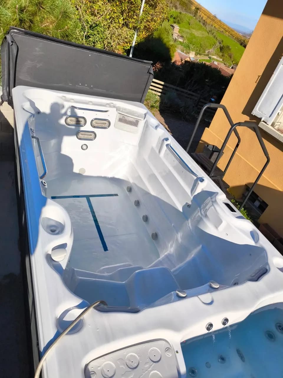 Installation d'un spa de nage Risør 600 à Orschwiller, autre vue du chantier
