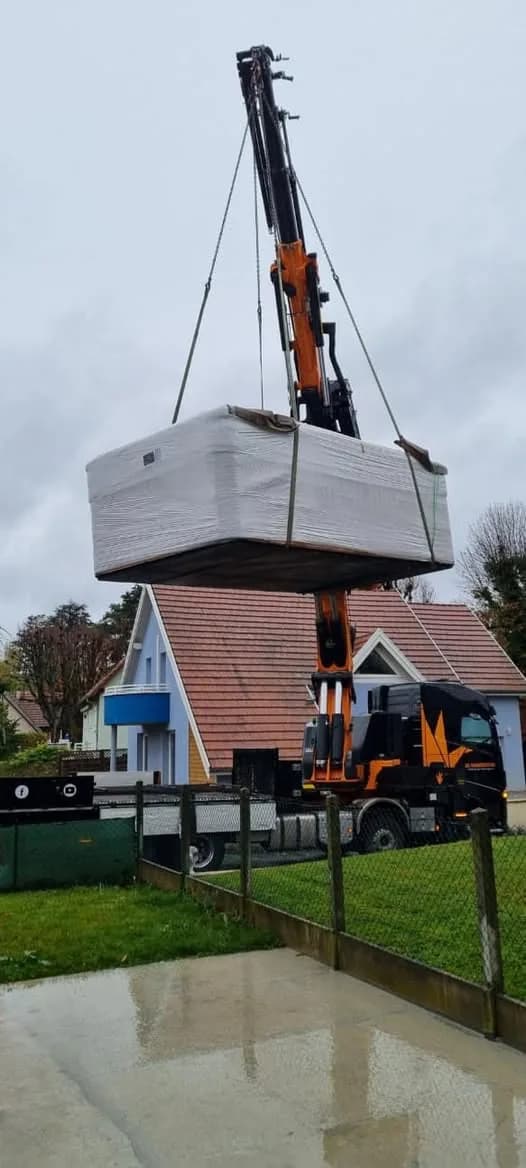 Installation d'un spa de nage Waterloo 421 Full option à Cernay, autre vue du chantier