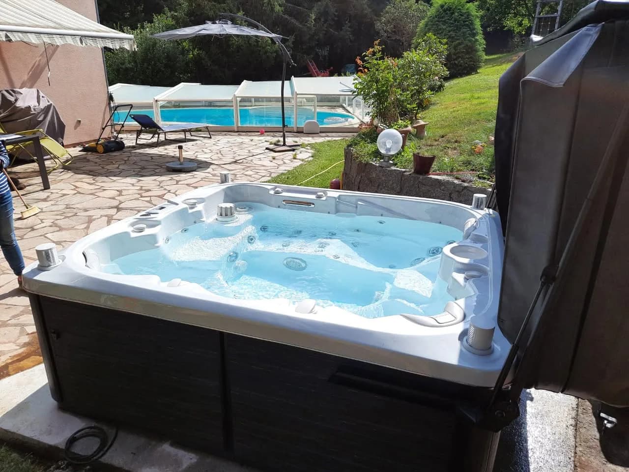 Installation d'un spa Drøbak à Labaroche, autre vue du chantier