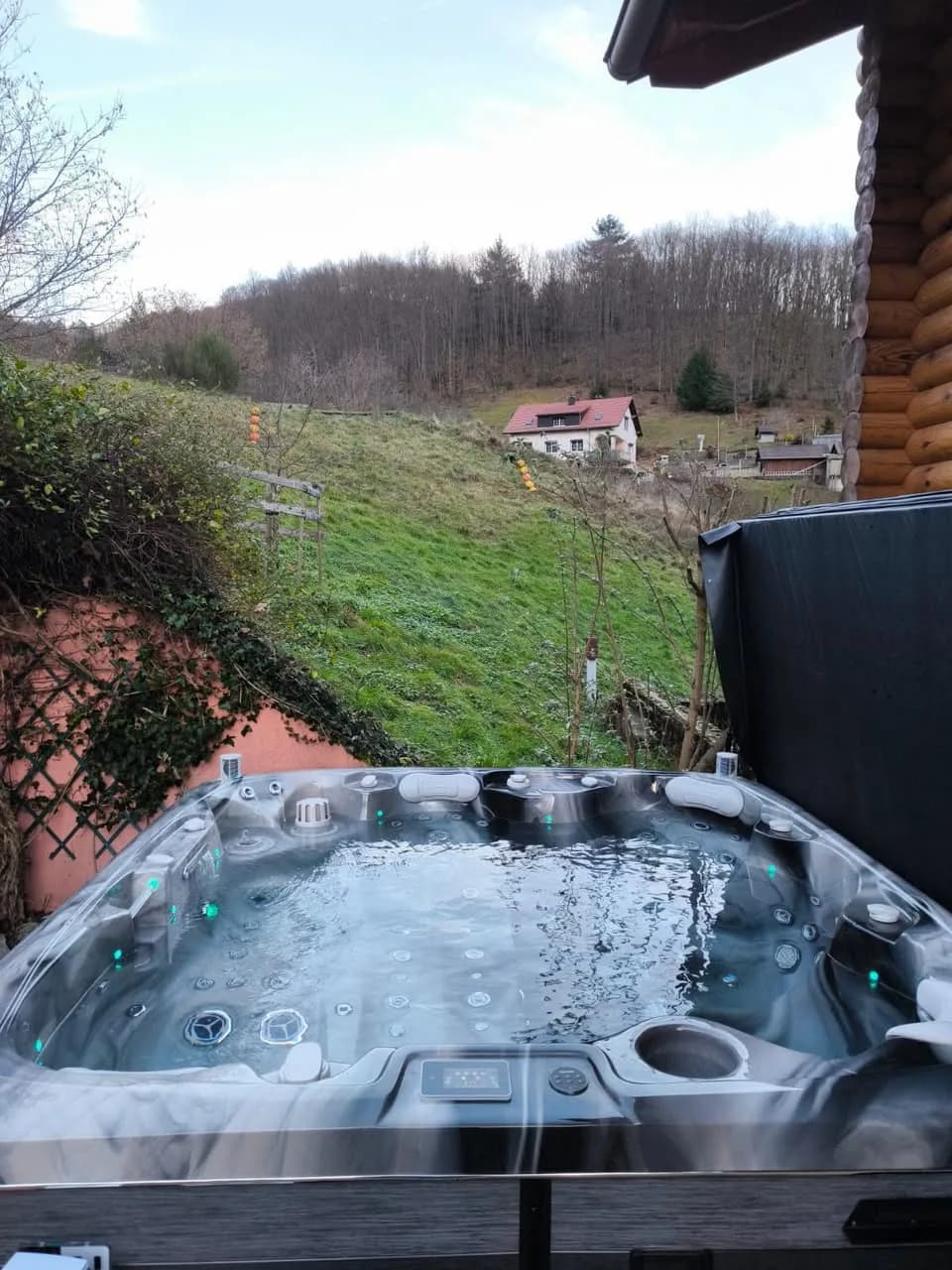 Installation d'un spa Hølen à Rimbach, autre vue du chantier