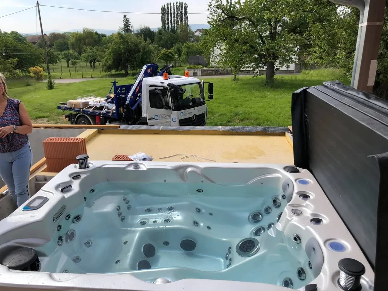 Installation d'un spa Montana Full option dans le Haut-Rhin, autre vue du chantier