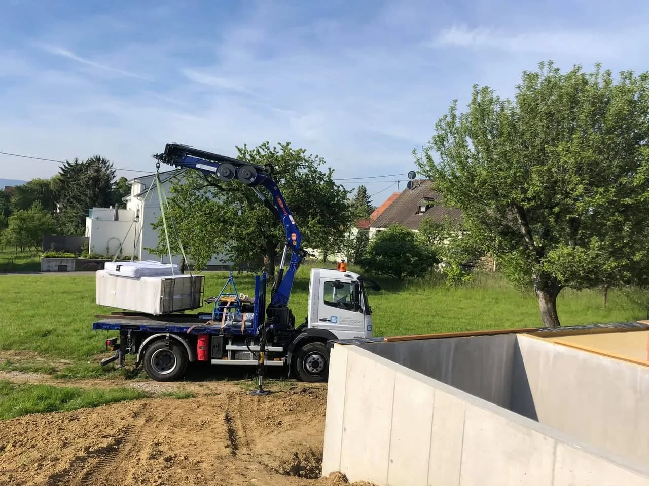 Installation d'un spa Montana Full option dans le Haut-Rhin, autre vue du chantier