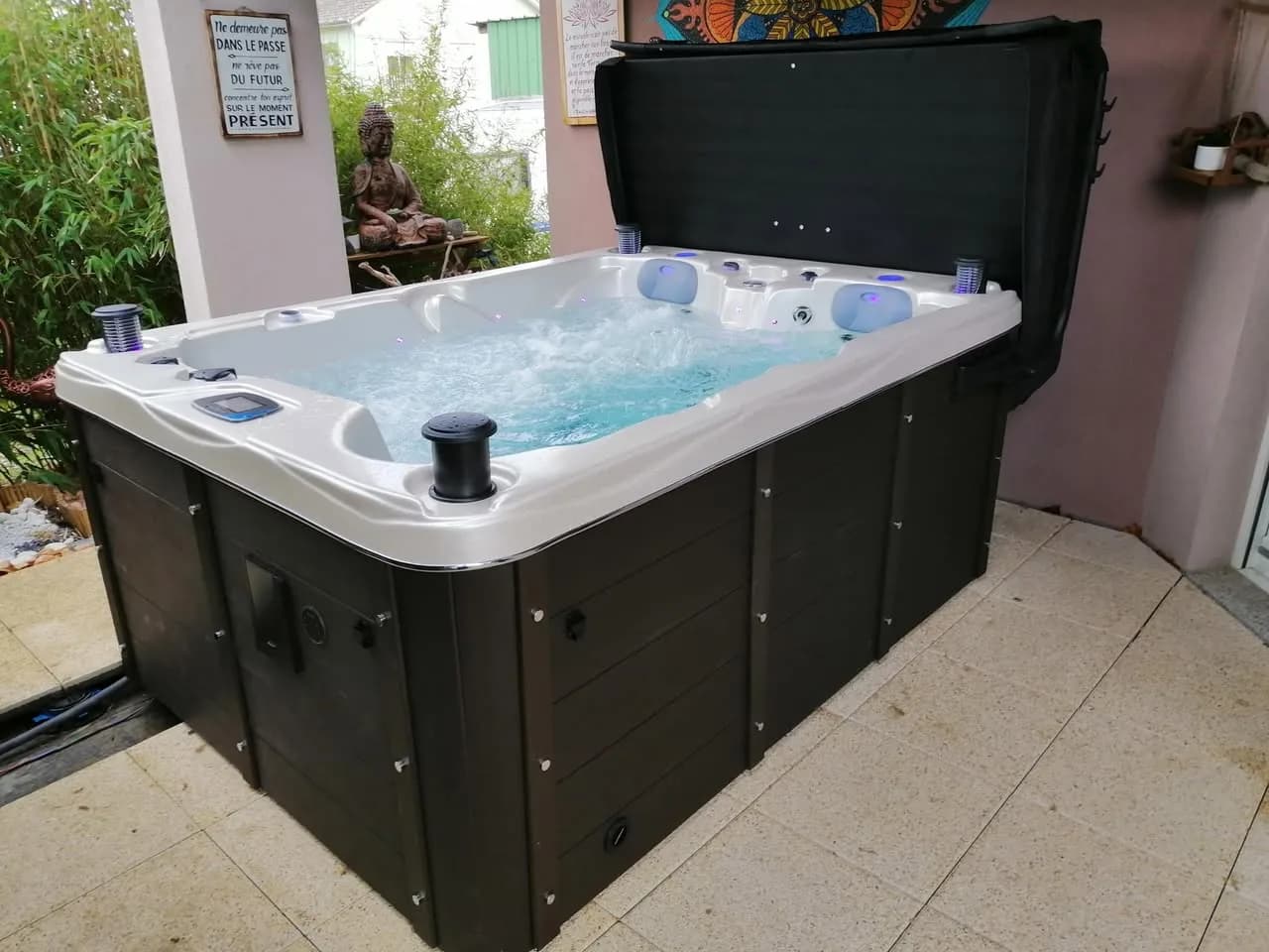 Installation d'un spa Montana Full option à Ungersheim, autre vue du chantier