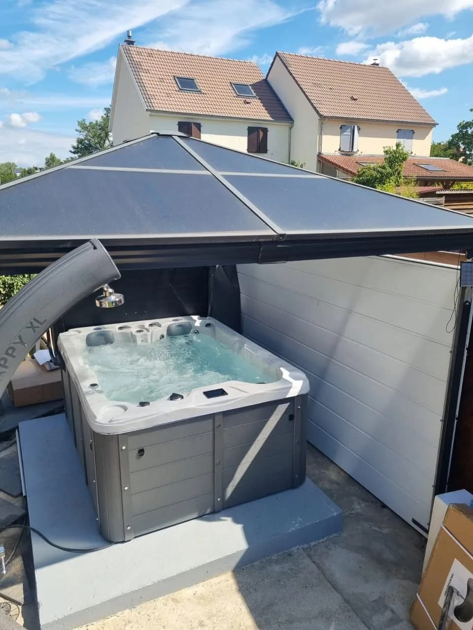 Installation d'un spa Montana à Lingolsheim, autre vue du chantier