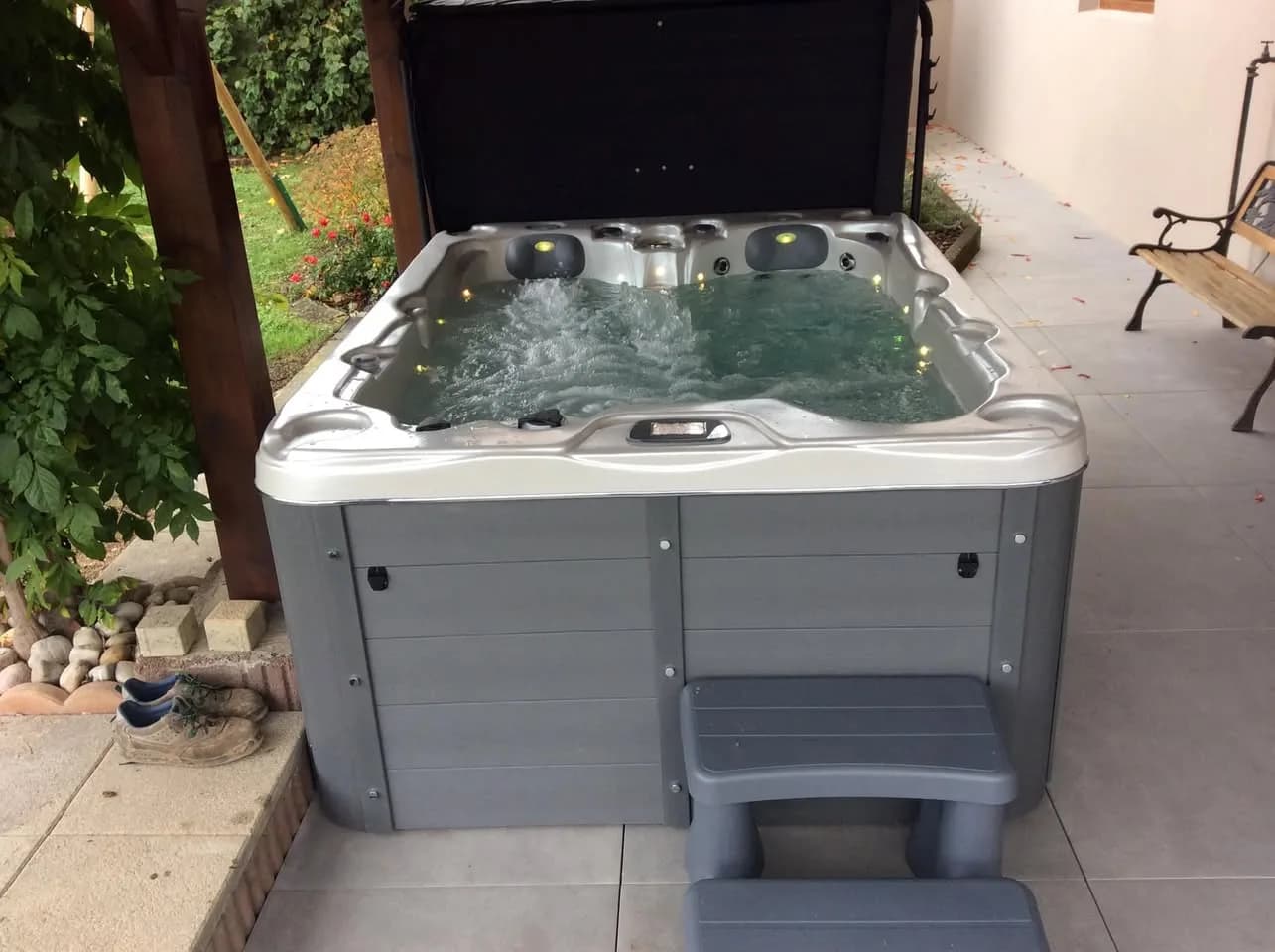 Installation d'un spa Montana à Niedernai, autre vue du chantier