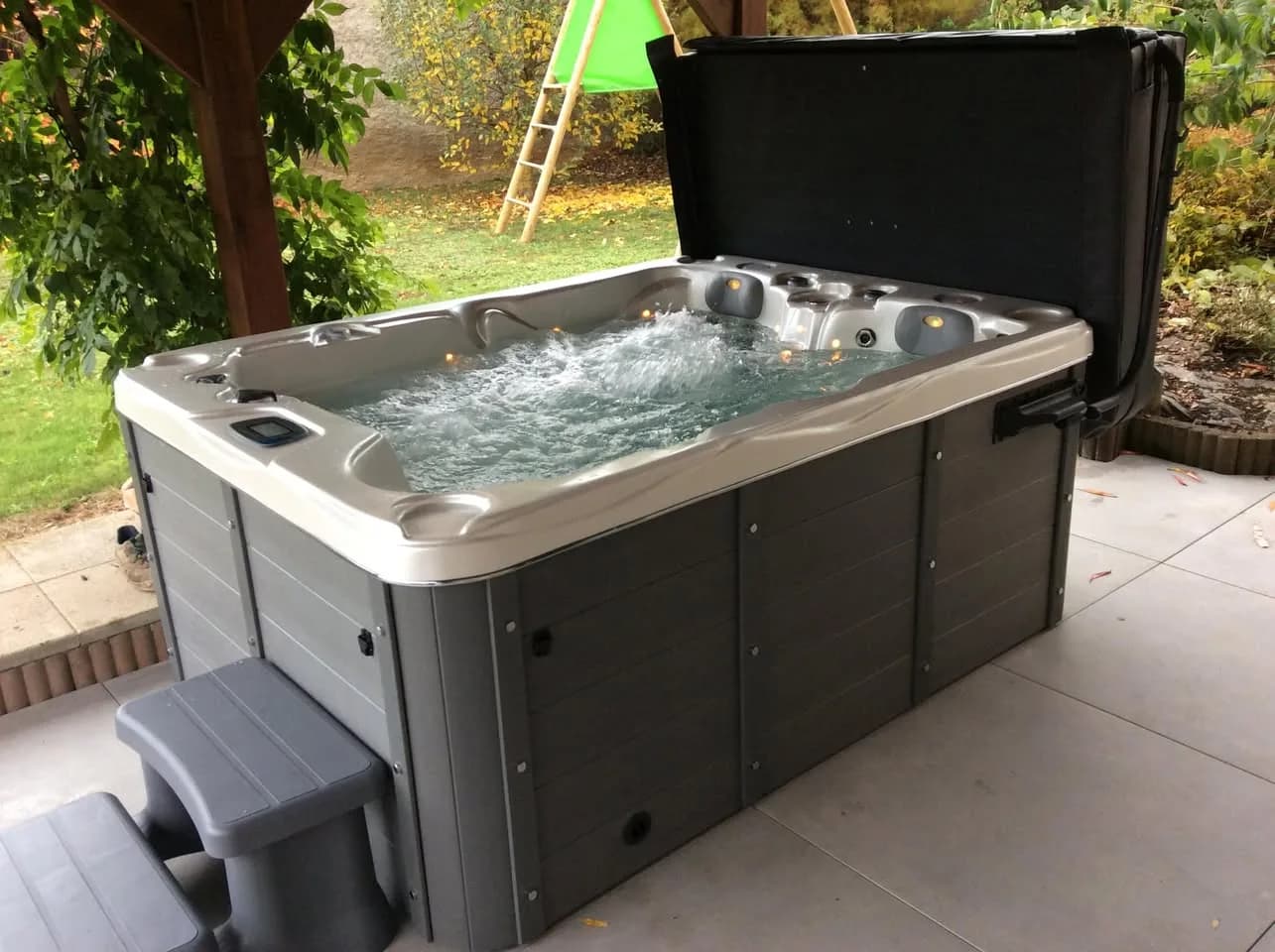 Installation d'un spa Montana à Niedernai, autre vue du chantier