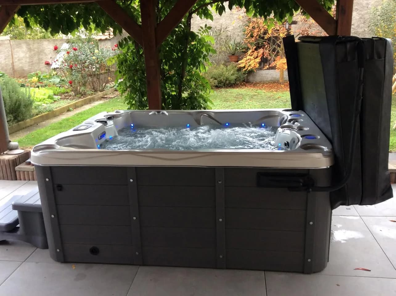 Installation d'un spa Montana à Niedernai, autre vue du chantier