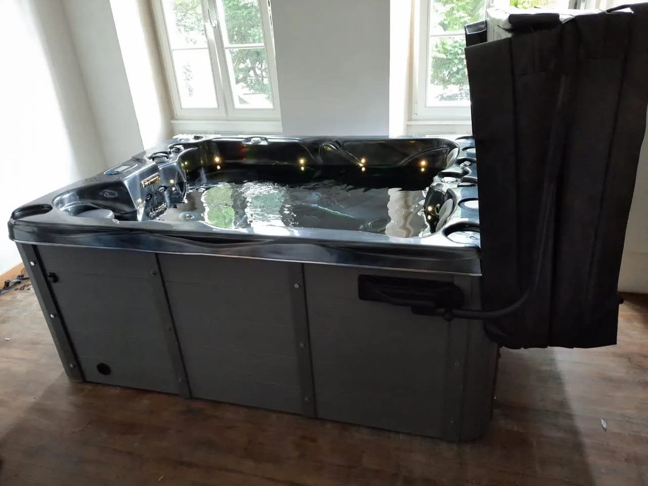 Installation d'un spa Montana à Obernai, autre vue du chantier