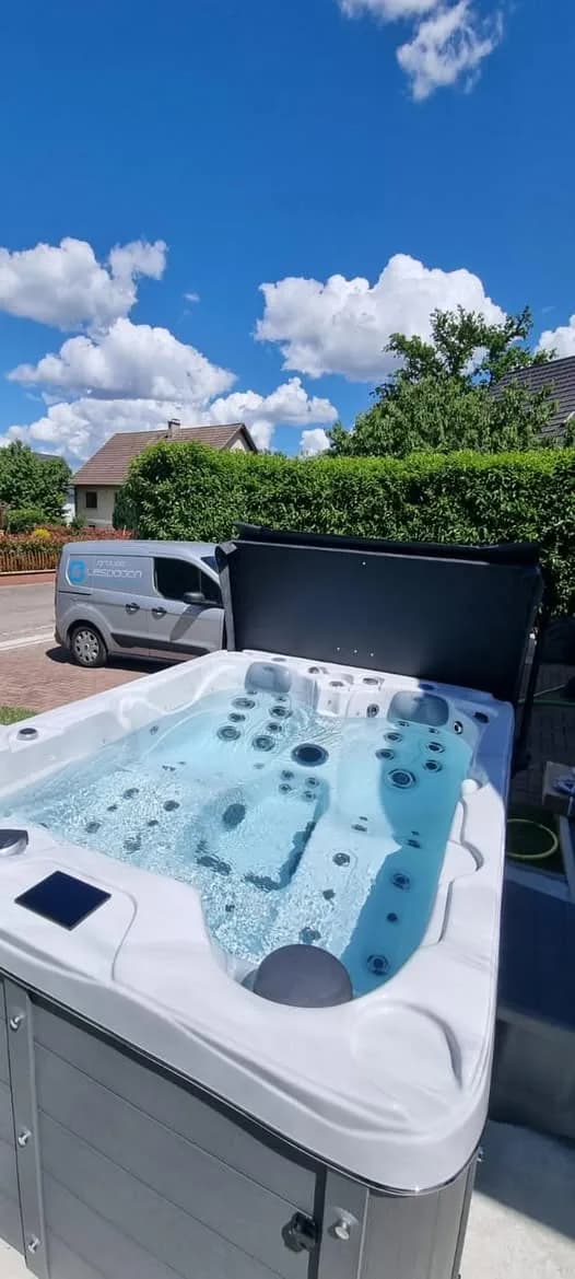 Installation d'un spa Montana à Richwiller, autre vue du chantier