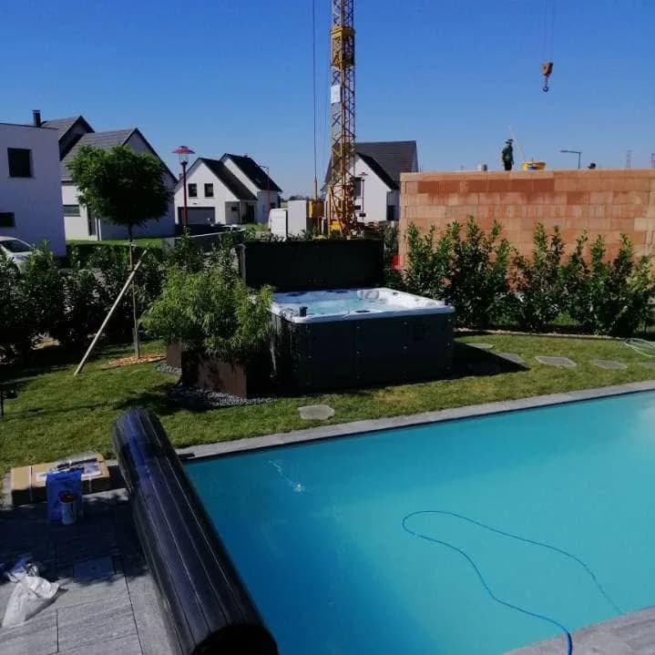 Installation d'un spa Montréal Full option à Raedersheim, autre vue du chantier