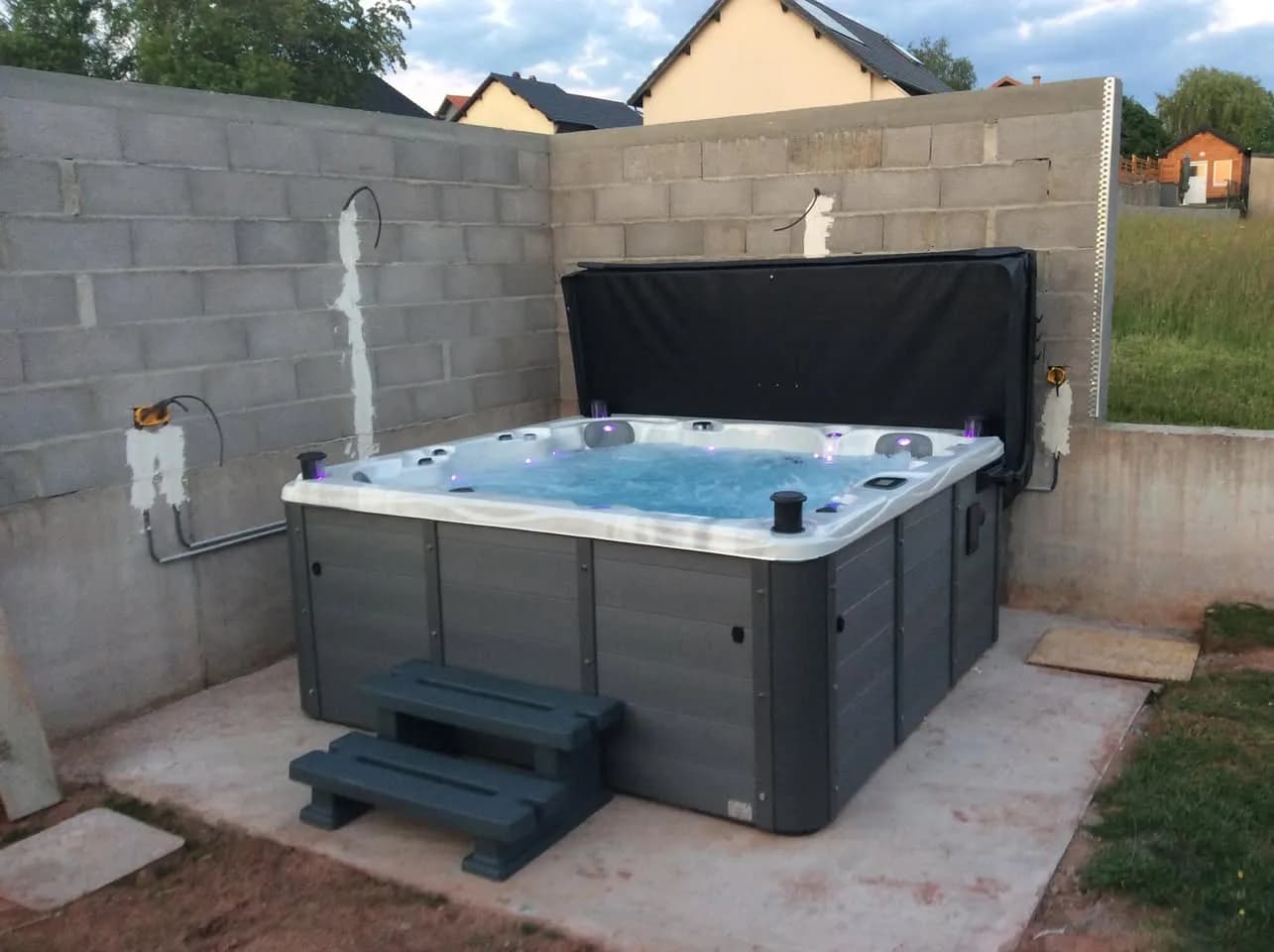 Installation d'un spa Ottawa en Moselle, autre vue du chantier