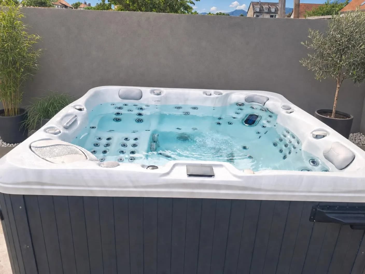 Installation d'un spa Poséidon Full option à Wittenheim, autre vue du chantier