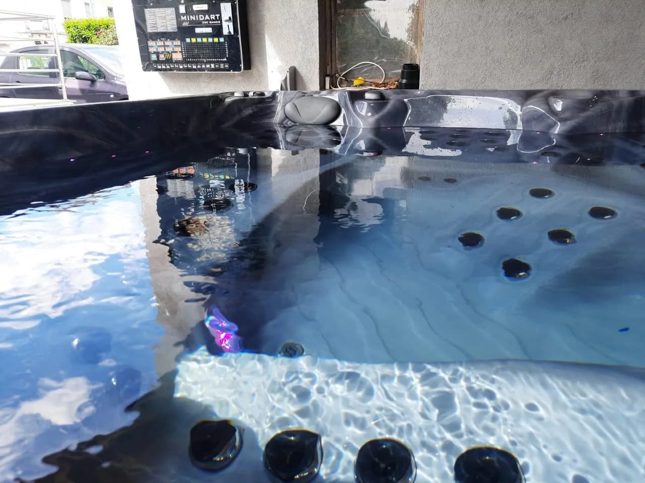 Installation d'un spa Poséidon à Mulhouse, autre vue du chantier