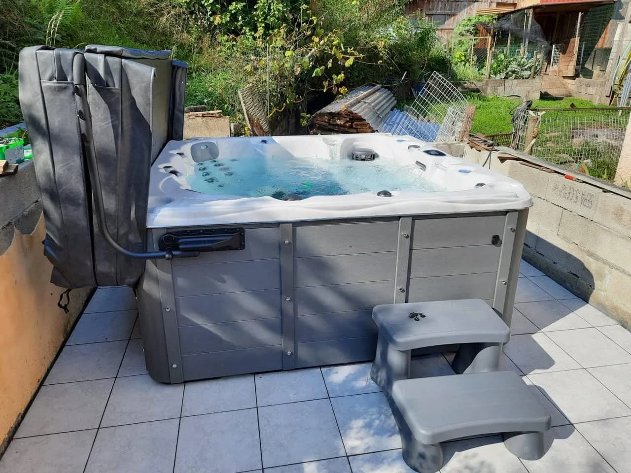 Installation d'un spa Québec à Malmerspach, autre vue du chantier