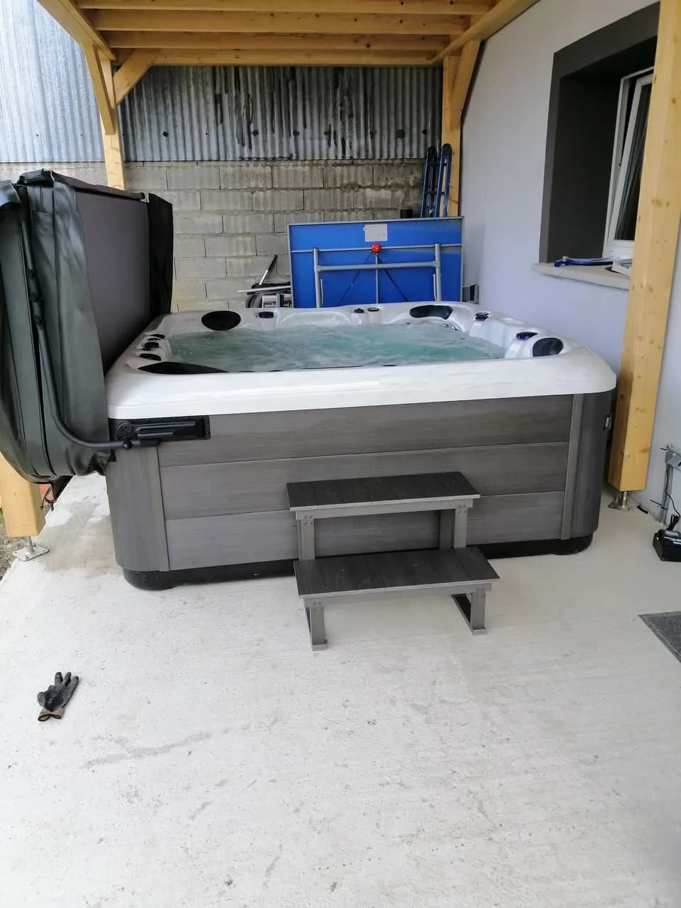 Installation d'un spa RC7 à Munwiller, autre vue du chantier