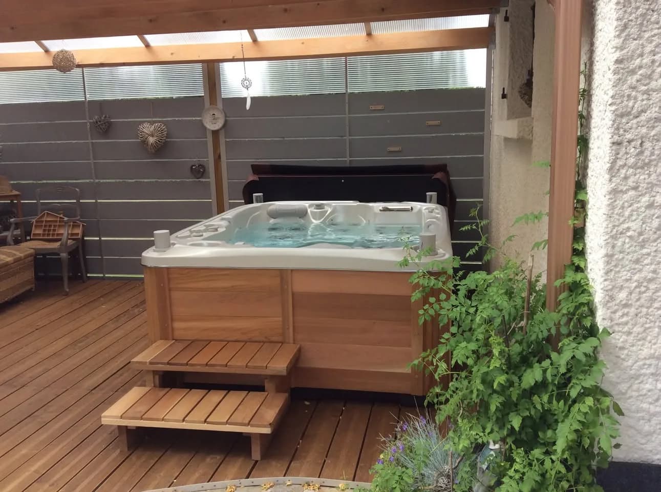 Installation d'un spa Rødberg à Nancy, autre vue du chantier
