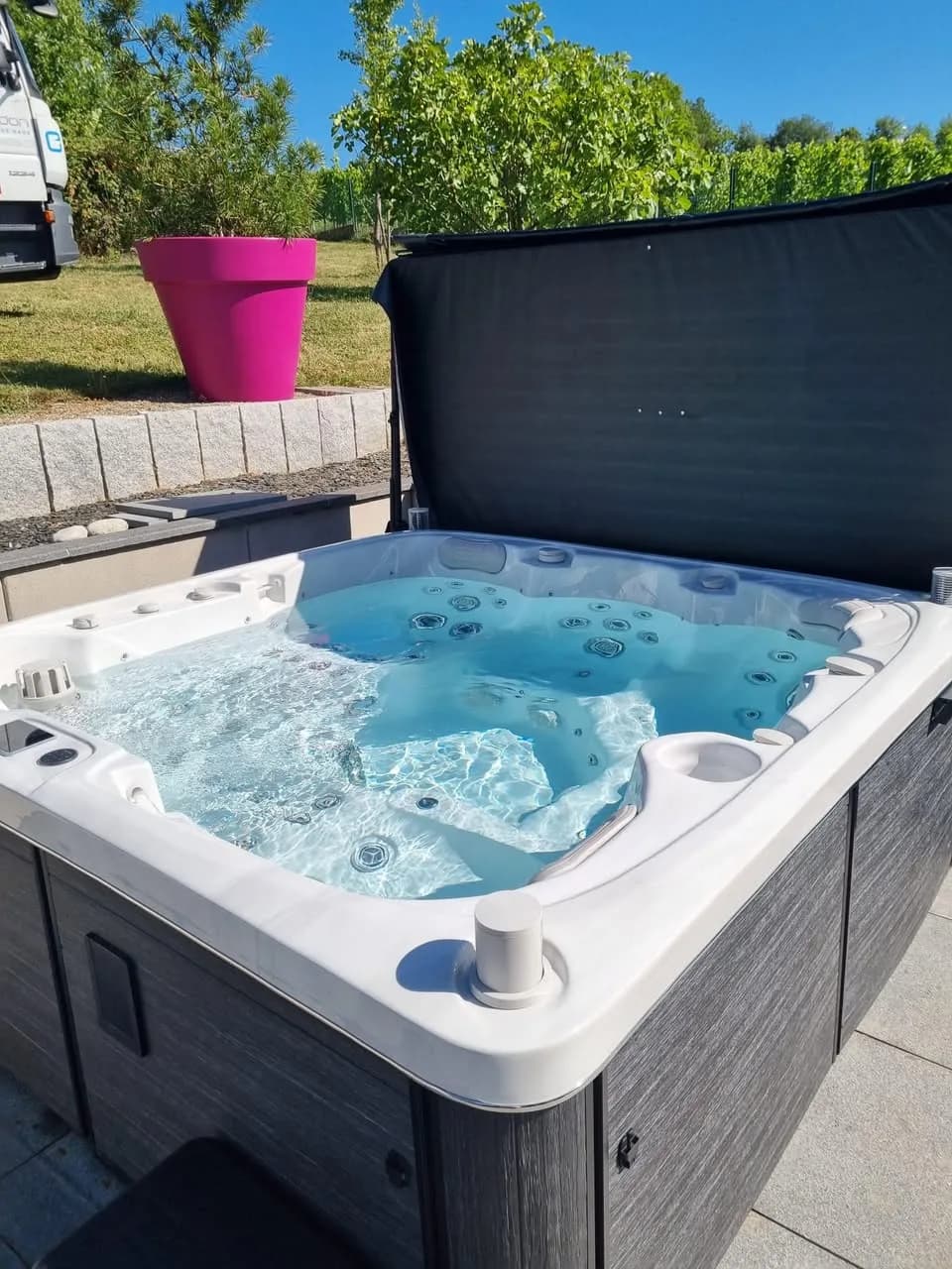 Installation d'un spa Sølveijg à Cernay, autre vue du chantier