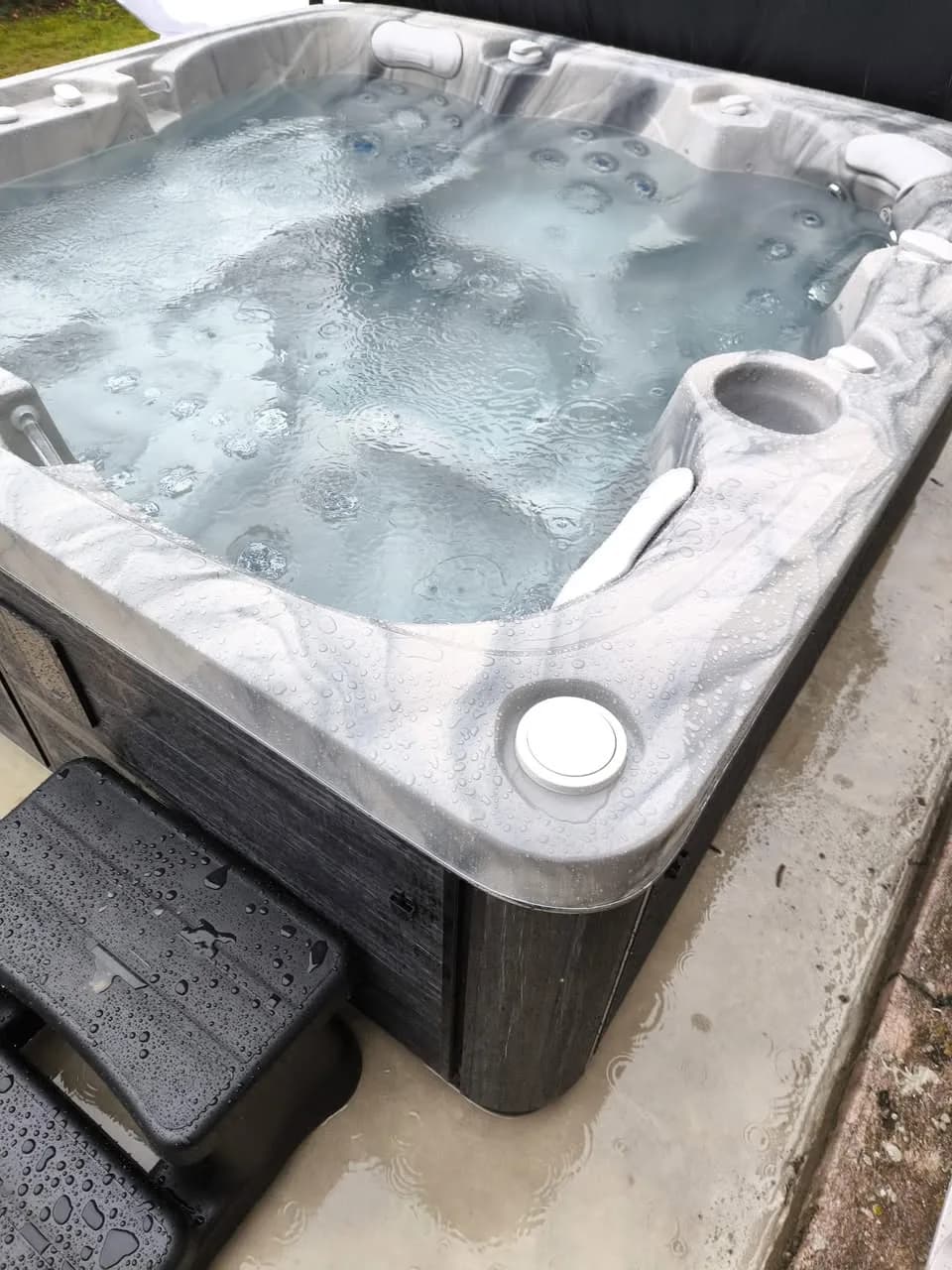 Installation d'un spa Sølveijg à Dettwiller, autre vue du chantier