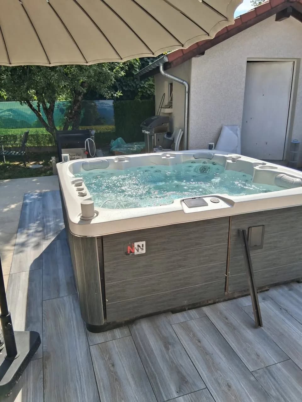 Installation d'un spa Sølveijg en Isère, autre vue du chantier