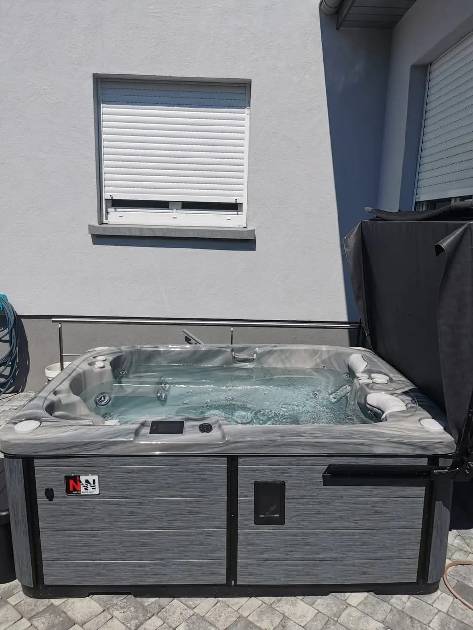 Installation d'un spa Tønsberg à Altkirch, autre vue du chantier