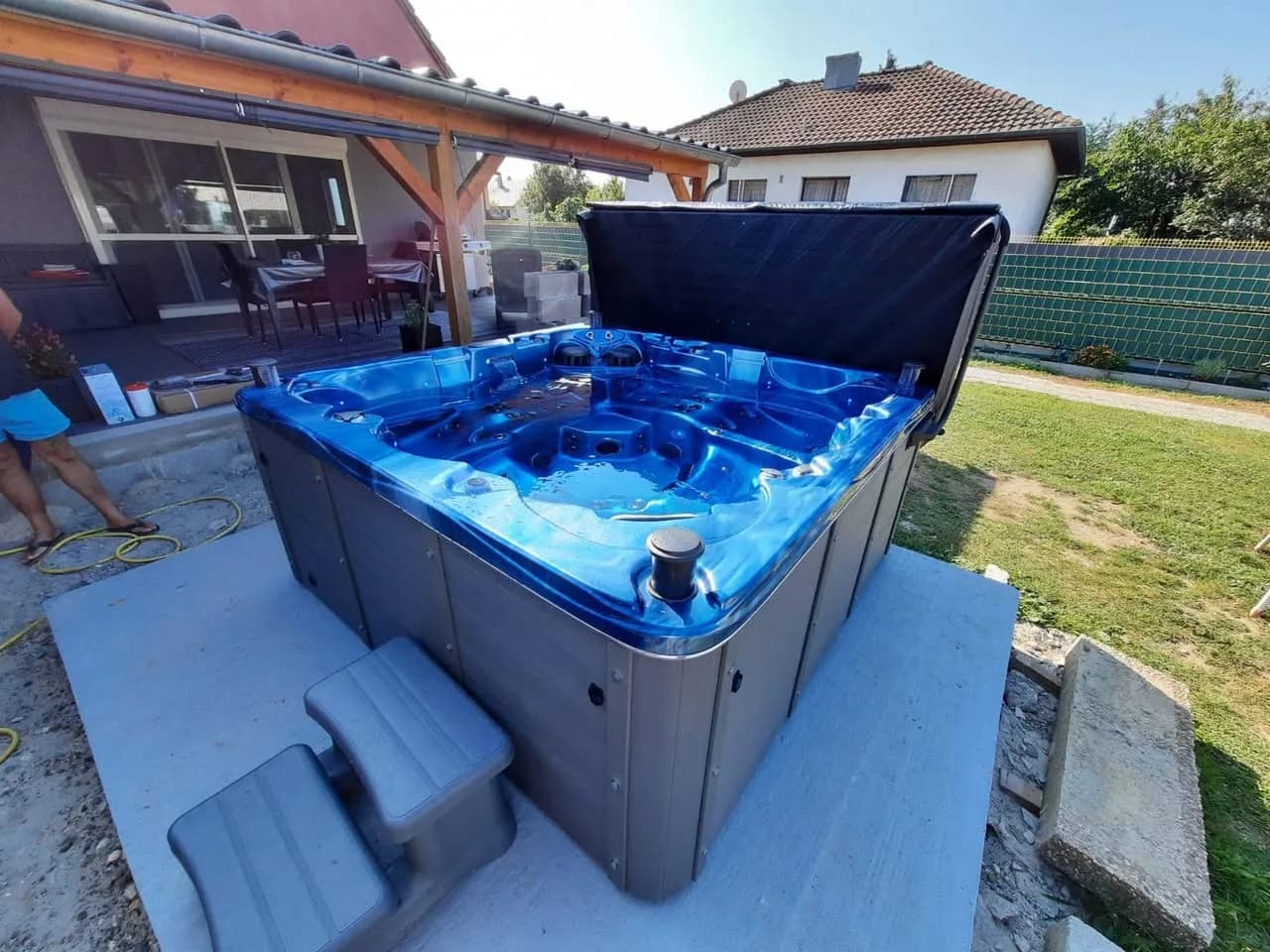 Installation d'un spa Vancouver Full option à Balgau, autre vue du chantier