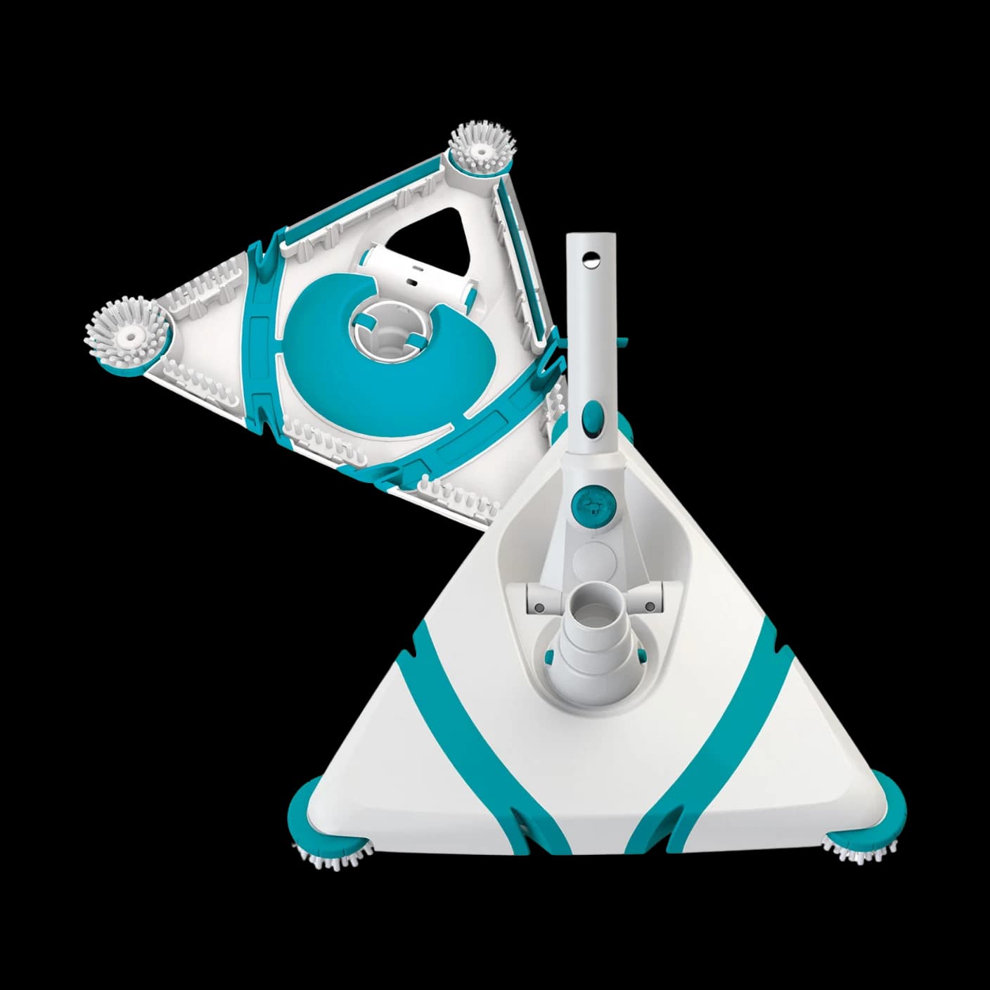 Tête de balai liner flexible Bayrol, forme triangulaire articulée pour le fond des piscines hors-sol en liner