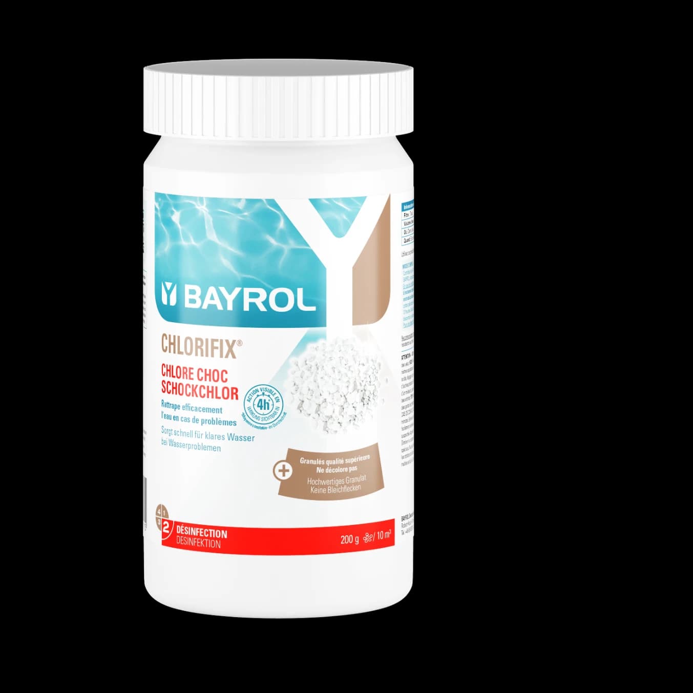 Boîte de 1 kg de Chlorifix Bayrol, granulés de chlore choc stabilisé pour piscine