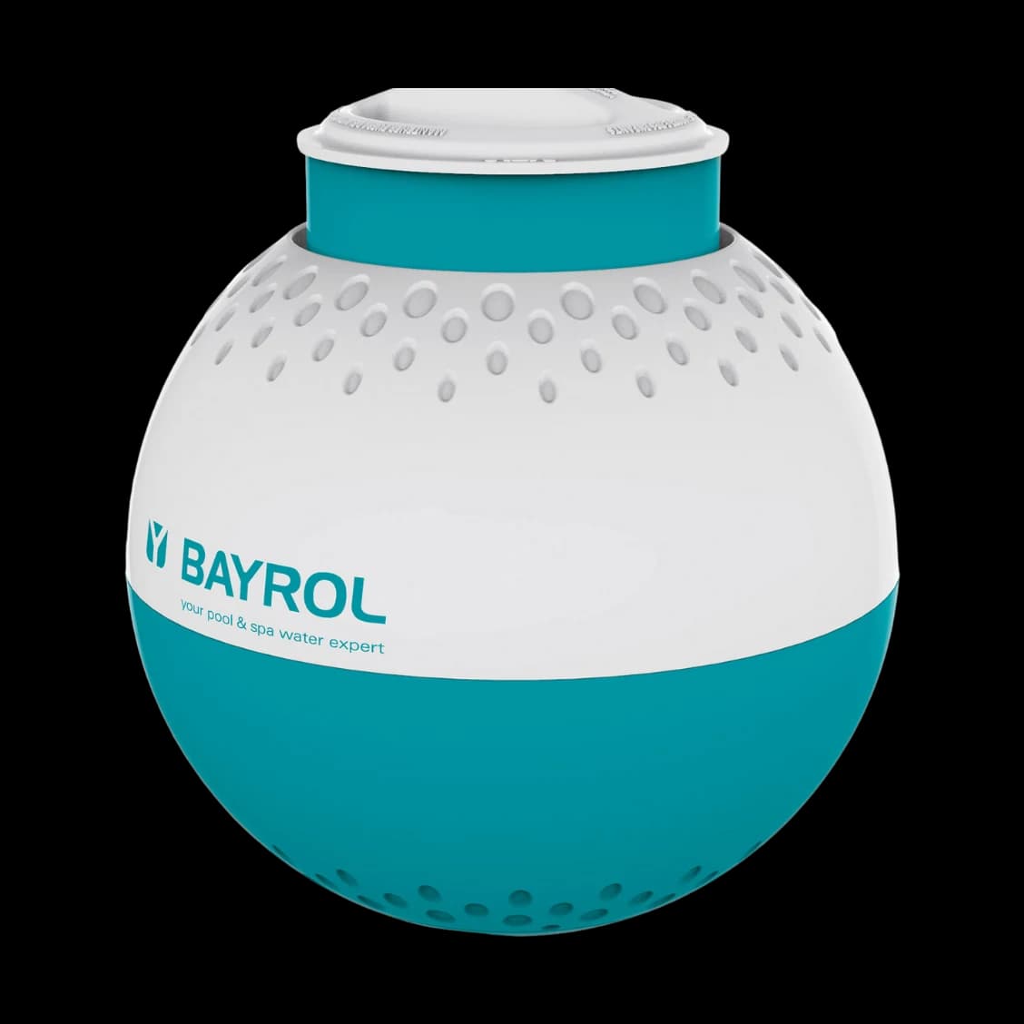 Diffuseur de chlore flottant et pivotant Bayrol avec couvercle et bague de réglage, pour galets de chlore