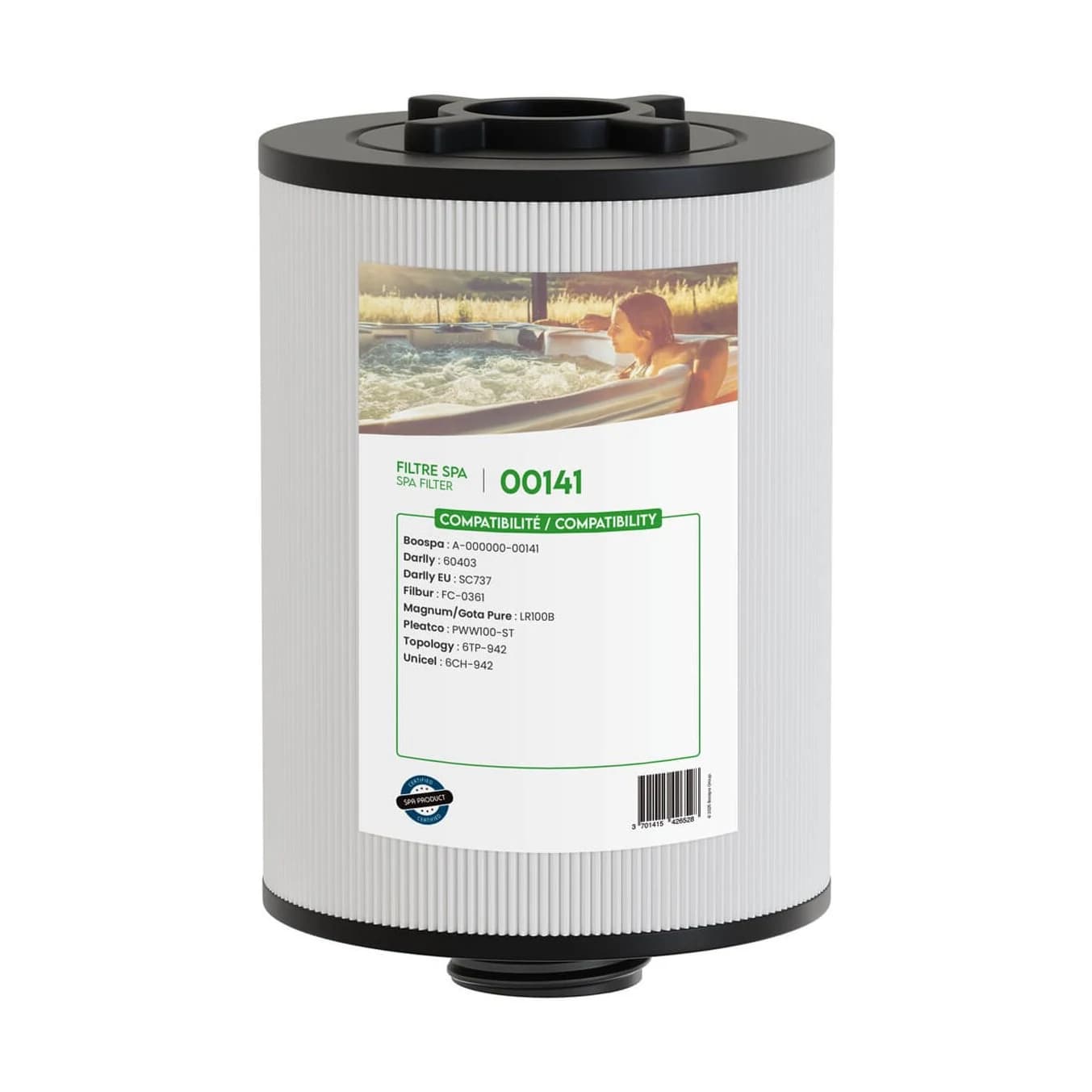 Filtre de spa 60403 / 6CH-942 / 6TP-942 / FC-0361 / PWW100-ST, cartouche filtrante