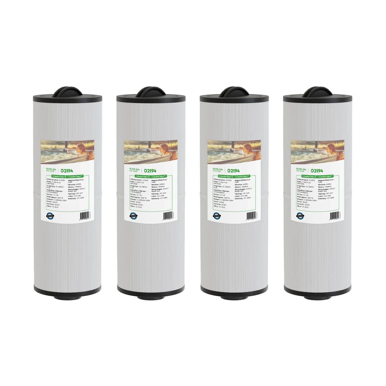 Lot de 4 filtres de spa 40508 / 4CH-949 / RD800-2110