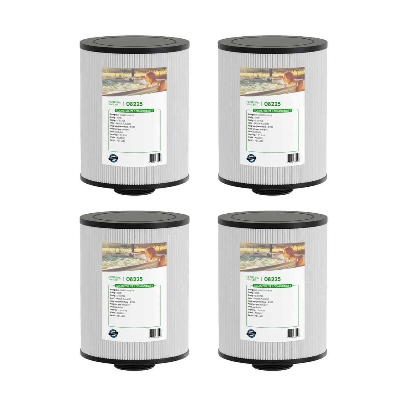 Lot de 4 filtres de spa Jazzi 52512 / PJZ16