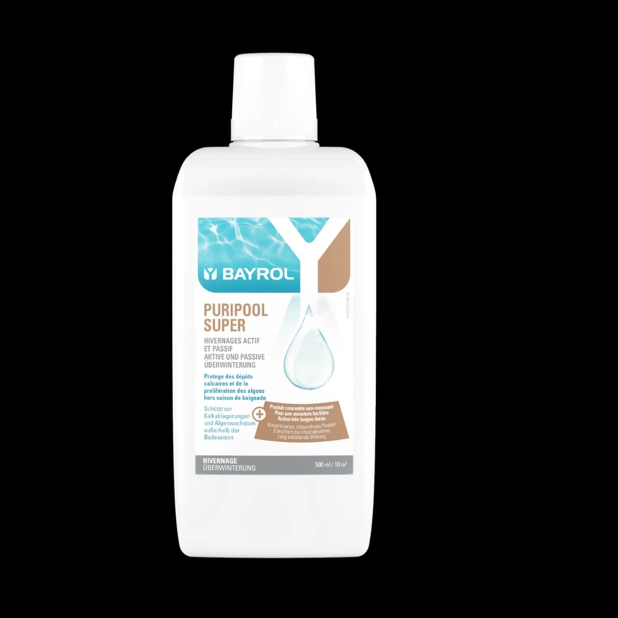 Flacon de 1 L de Puripool Super Bayrol, liquide d'hivernage anti-algues et anti-calcaire pour piscine