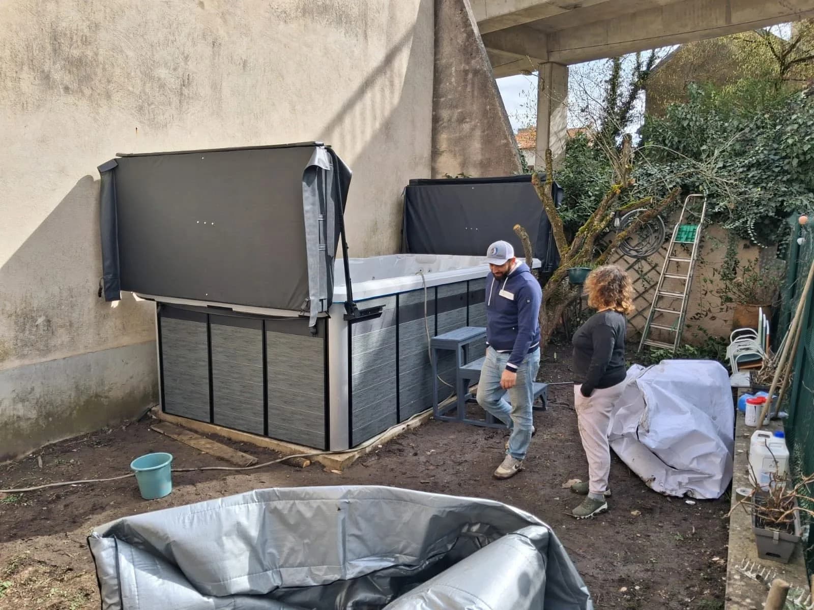 Spa Oxford installé à Nancy, autre vue du chantier
