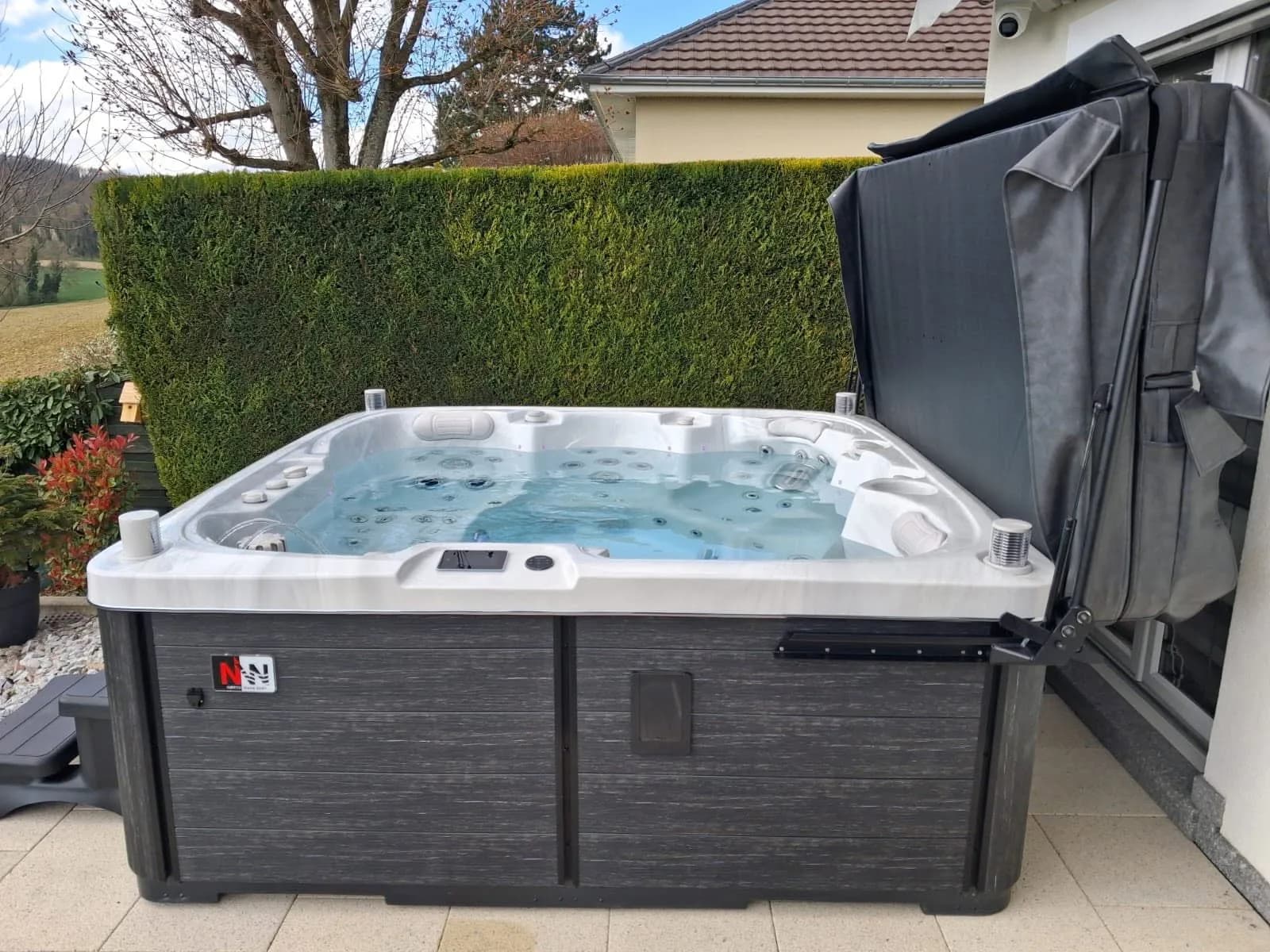 Spa Solveijg installé à Zimmersheim, autre vue du chantier