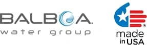 Logo Balboa Water Group et macaron Made in USA