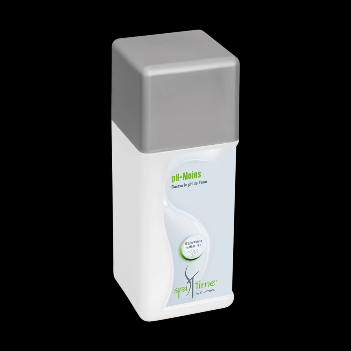 Boîte de 1,5 kg de pH-Moins SpaTime Bayrol, granulés pour baisser le pH de l'eau du spa